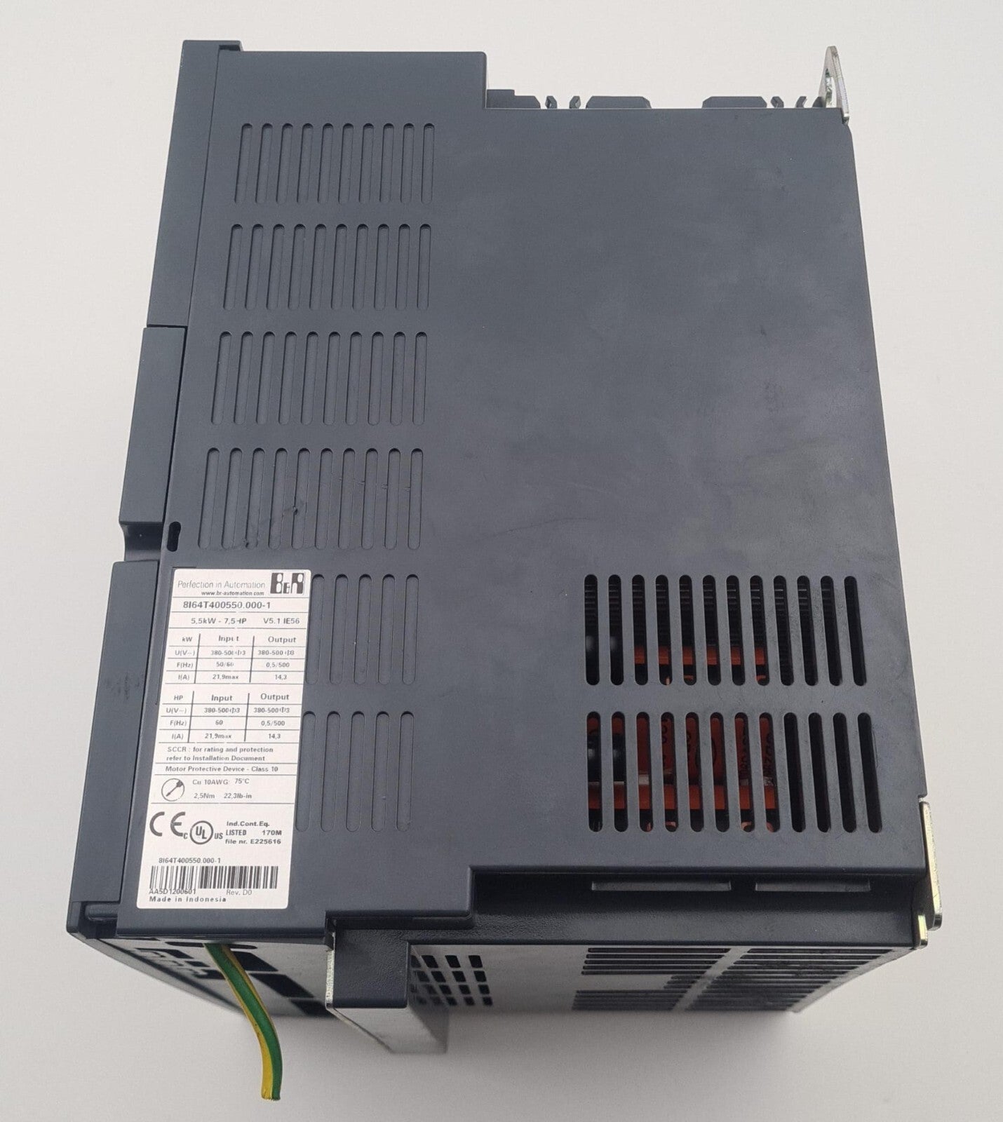 B&R Automation ACOPOS inverter X64 8I64T400550.000-1 5.5kW 7.5HP V5.1