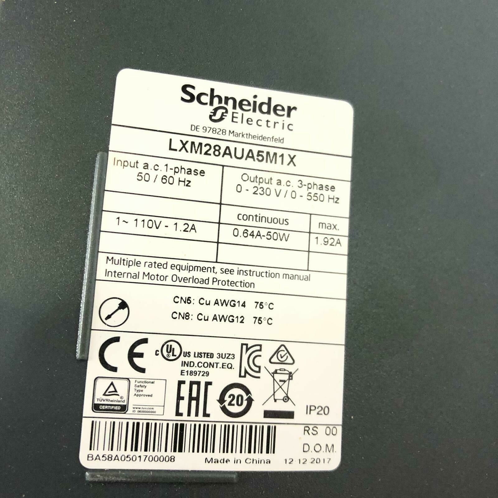 Schneider Electric Lexium 28 LXM28AUA5M1X 113816 AC Servo Drive 50W