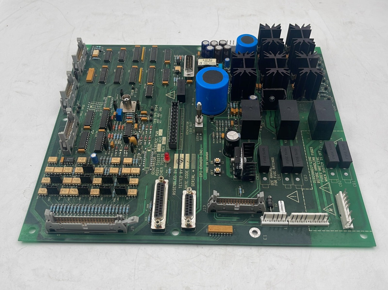 X-Ray Generator Interface INDICO CPI Board PWB 732177 SCHEM 732175 PWB 732176