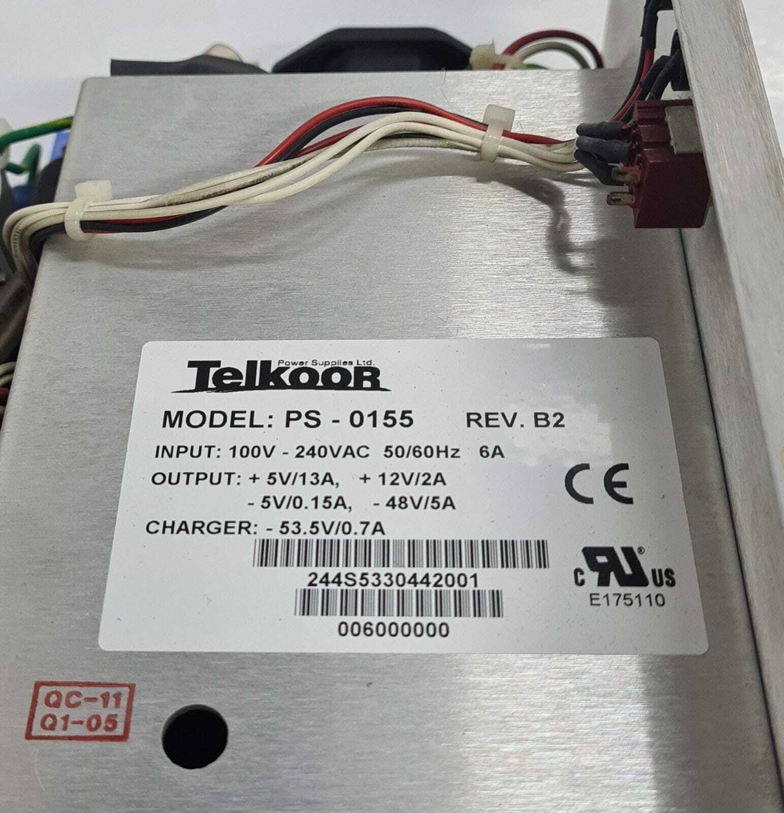 TELKOOR PS-0155 REV. B2 PS500 AC 72440953300 Power Supply 100-240V 50/60Hz 6A