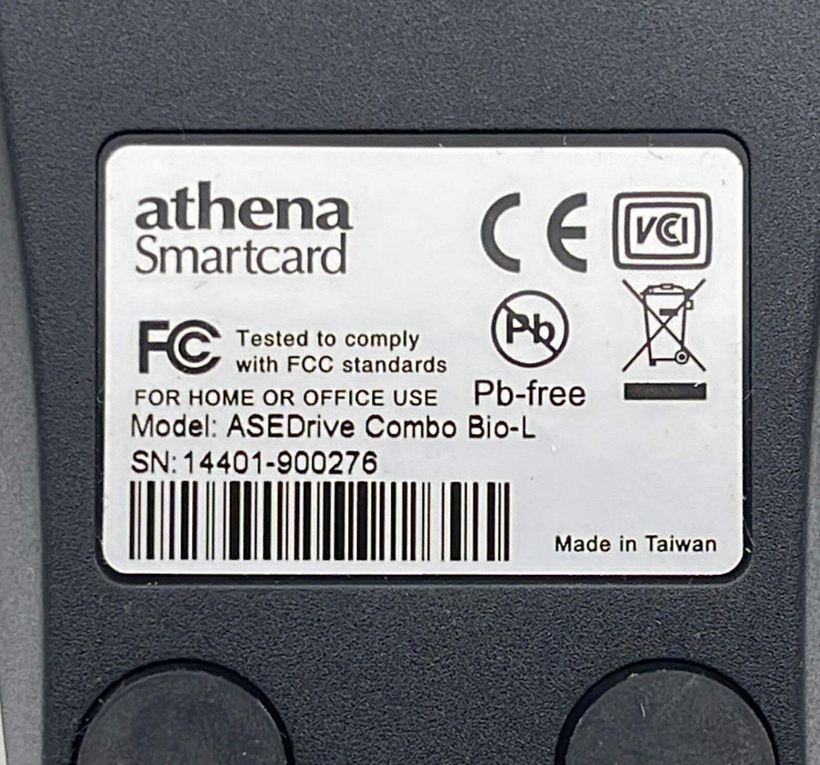 Athena SmartCard ASEDrive Combo Bio-L FingerPrint Scanner & Smart Card Reader