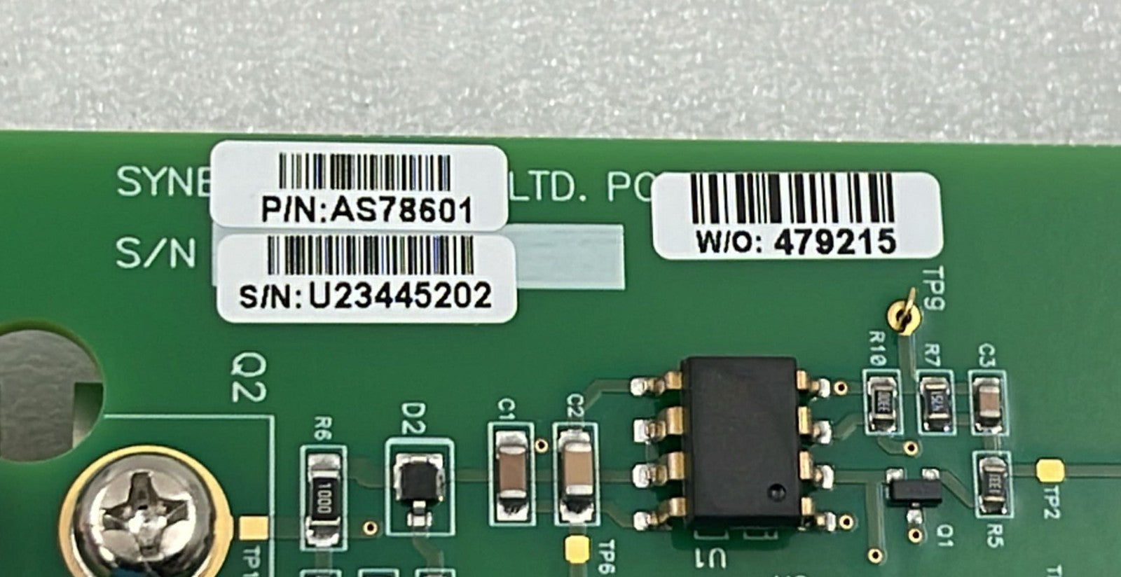Syneron Candela PCB board connector and component detail