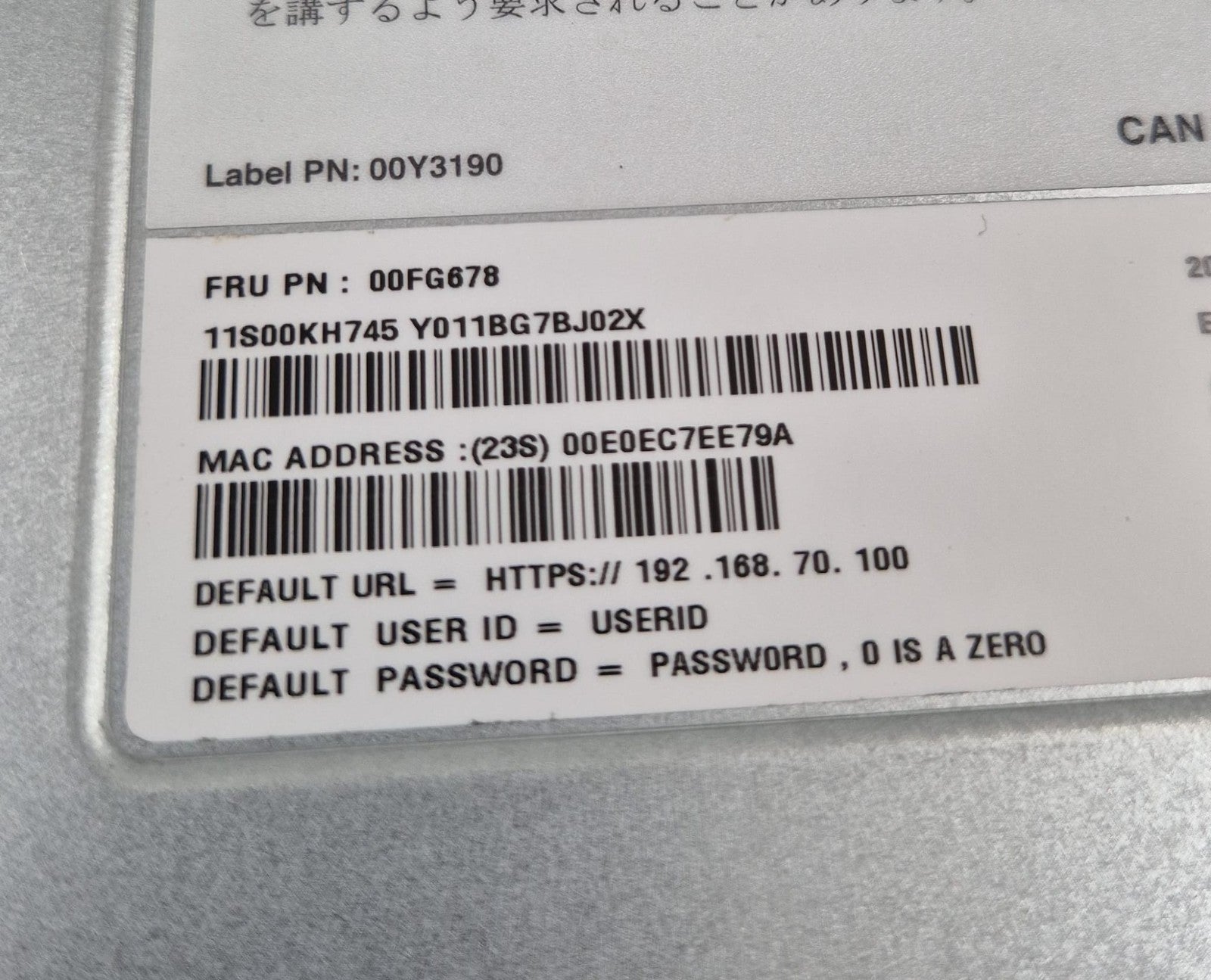 Lenovo 00FG678 FLEX SYSTEM Enterprise Chassis Management Module 00KH745 00FJ669