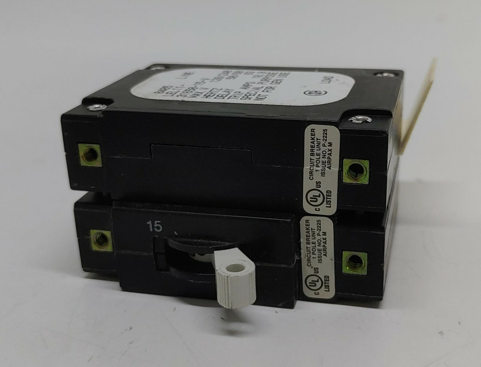 Airpax SP Circuit Breaker LEL11-31650-15-V 250V LINE 0507 [LOT OF 4]