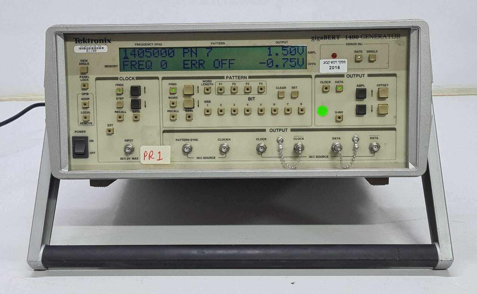 Tektronix gigaBERT 1400 Generator GB1400T Error Detector Analyzer Options 08