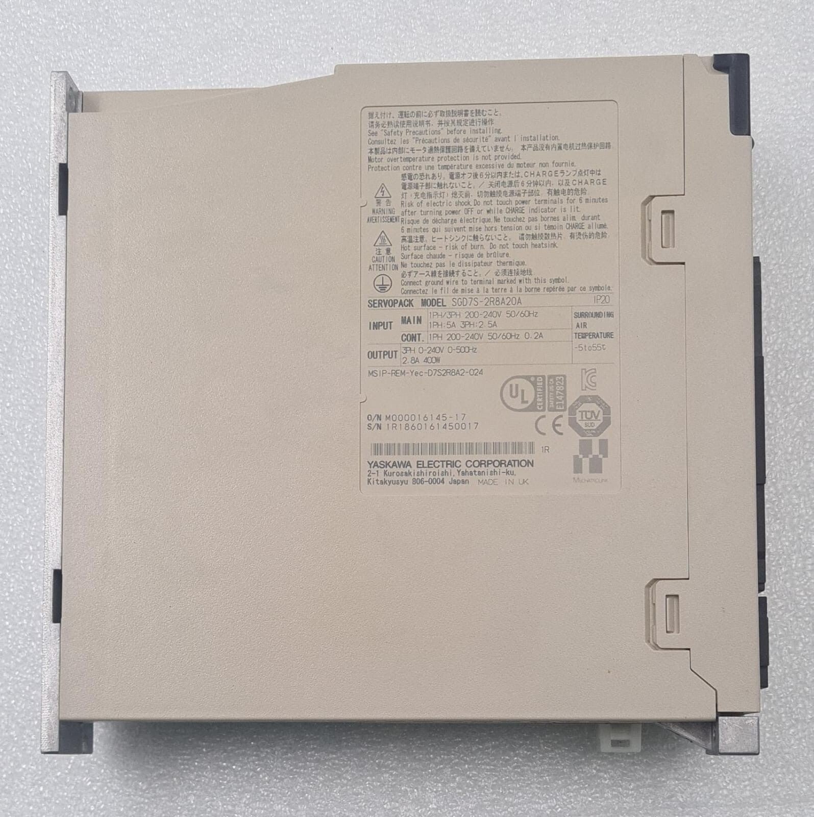 YASKAWA SERVOPACK SGD7S-2R8A20A Servo Driver 200V