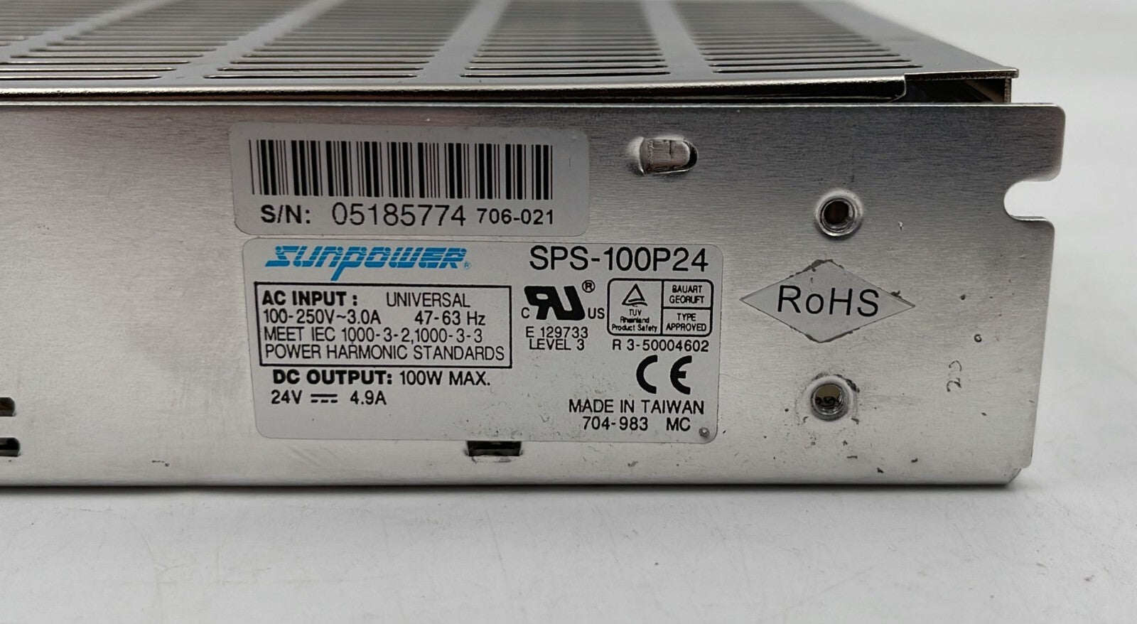 SunPower SPS-100P24 Universal Power Supply 100-250V