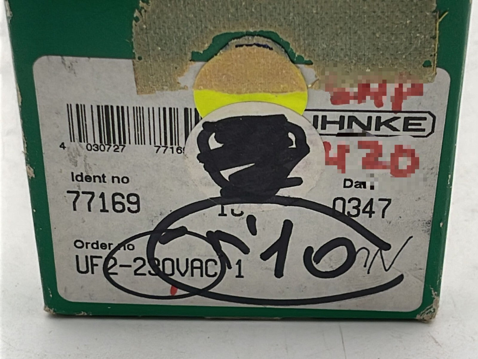 10 UNITS PACK - KUHNKE UF2-230VAC 1 Relay 10A 250V