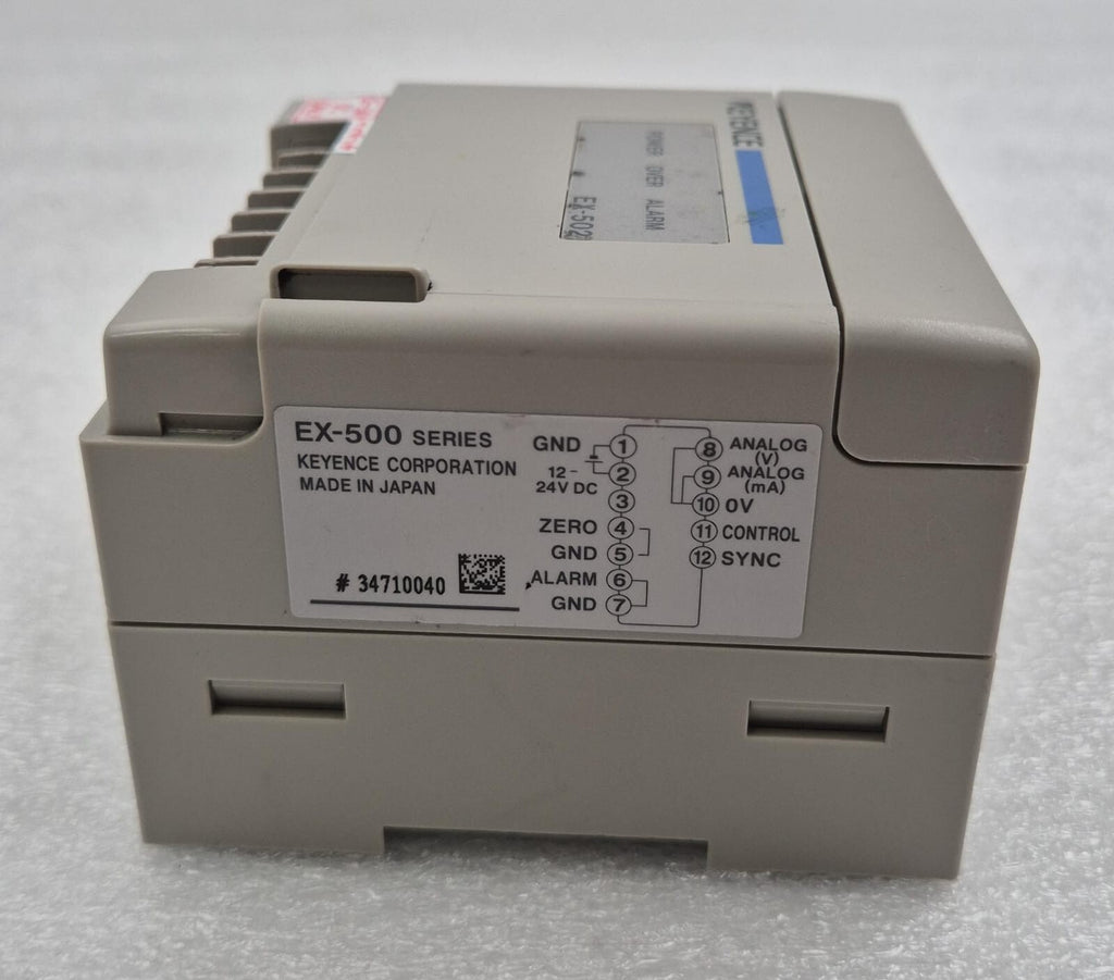 KEYENCE EX-500 SERIES EX-502 Digital Optical Fiber Amplifier Controller 12-24V