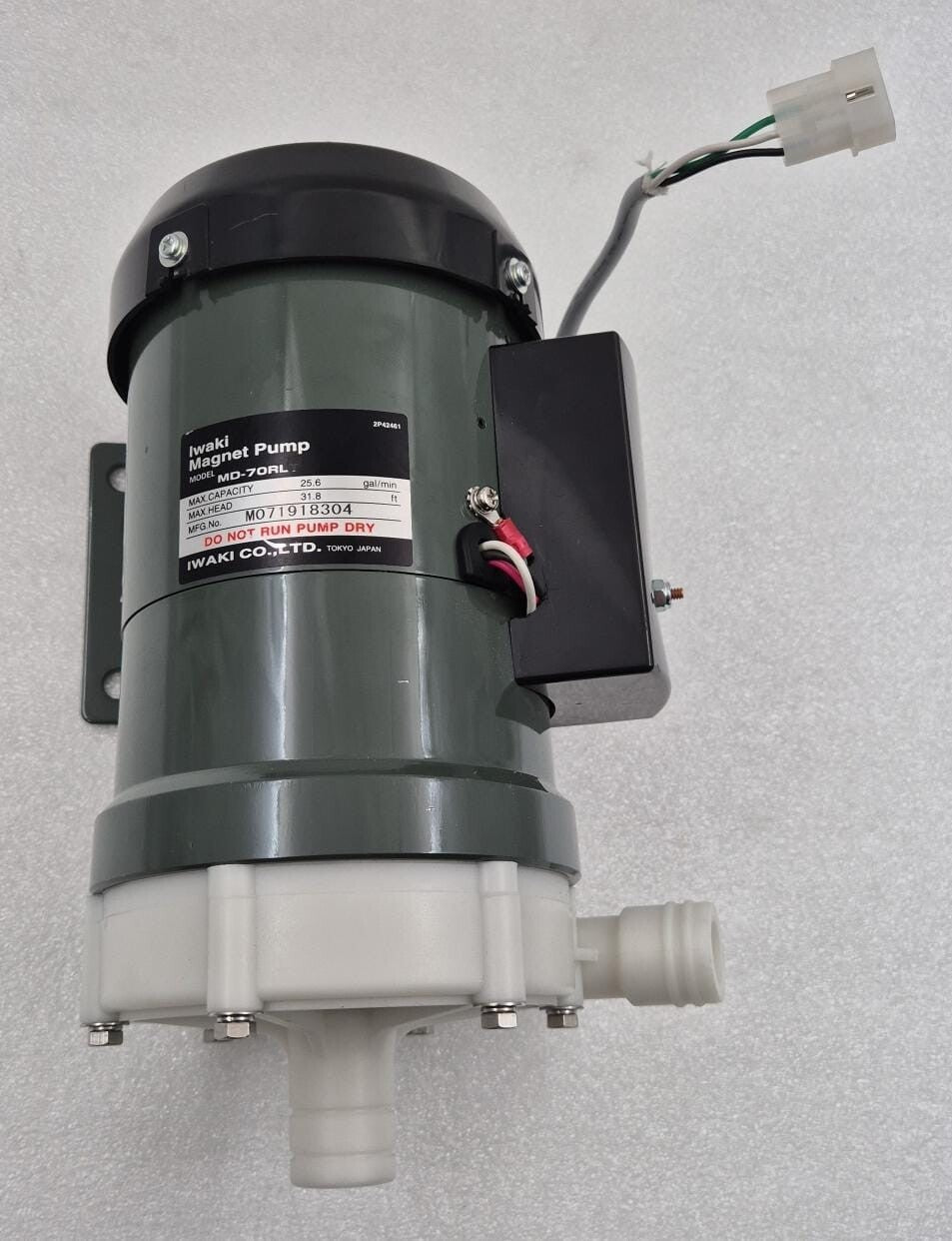 Iwaki Magnet Pump MD-70RLT Water Pump 25.6 gal/min | Sowa Motor S-115UL-A