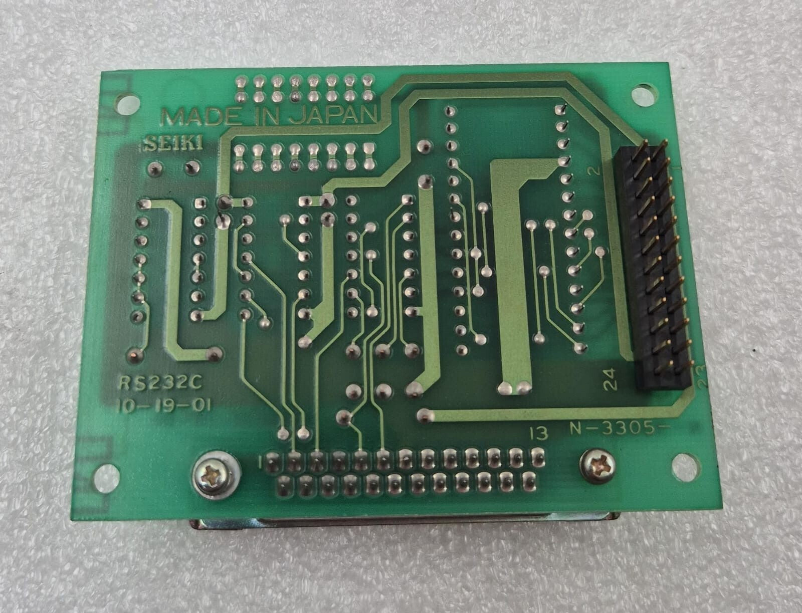 SEIKI BASIC-S 10-19-01 RS232C Circuit Board for INTELLIGENT MODULE