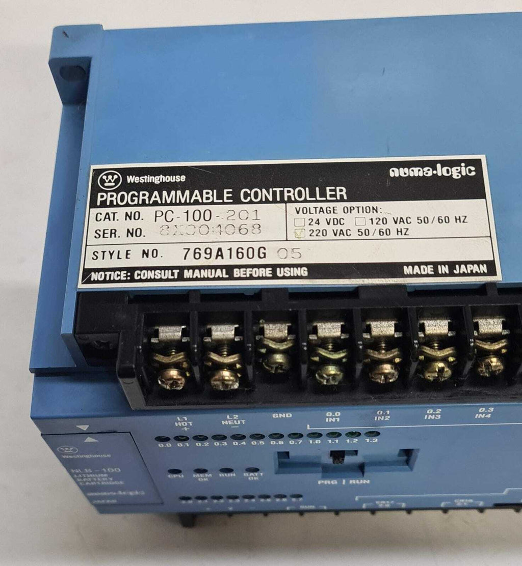 Westinghouse Numa-Logic PC 100 Programmable Controller PC-100-201 - FOR PARTS