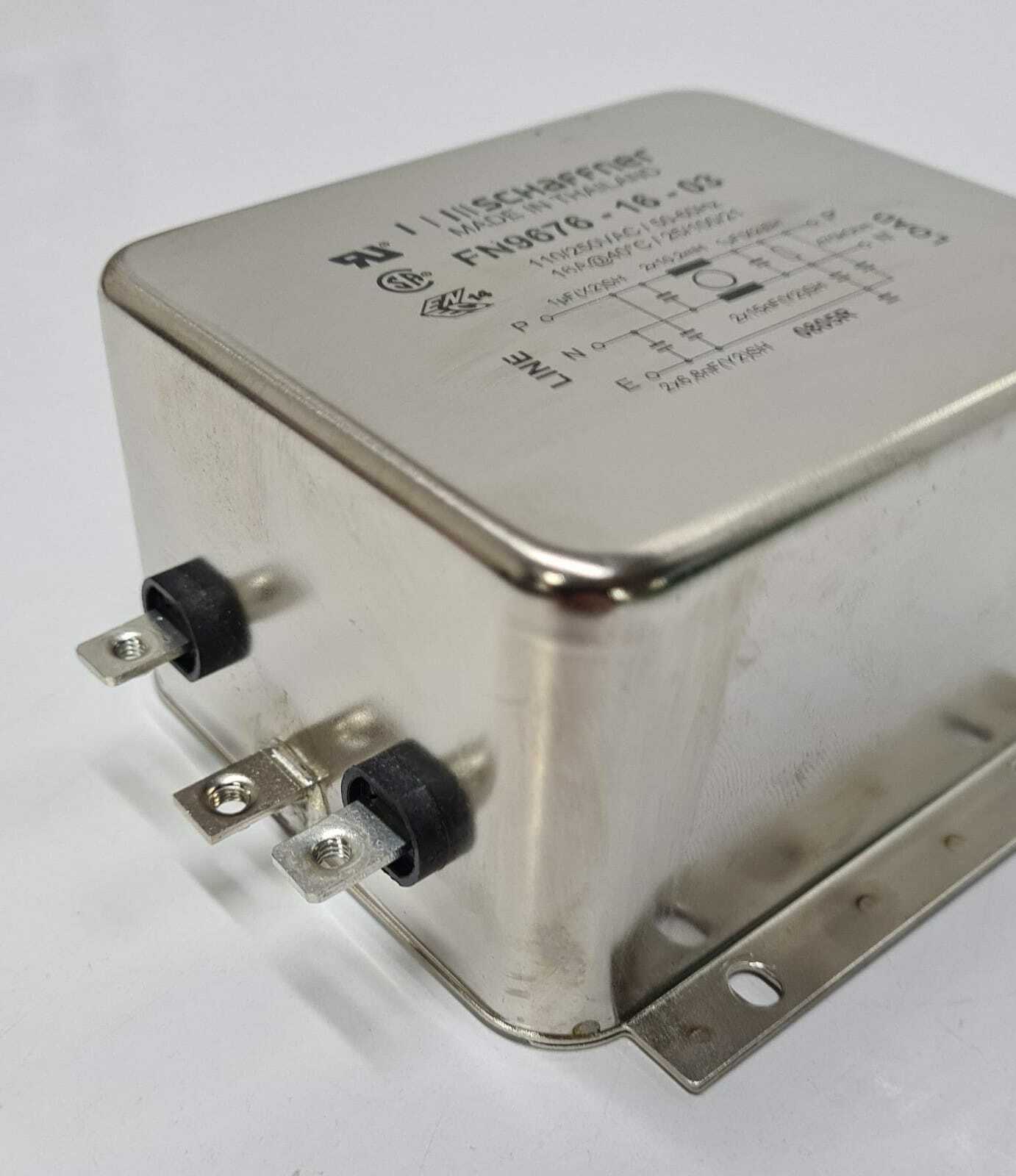 Schaffner FN 9676-16-03 Power Line Filter 50-60 Hz 110A 250VAC Faston Flan