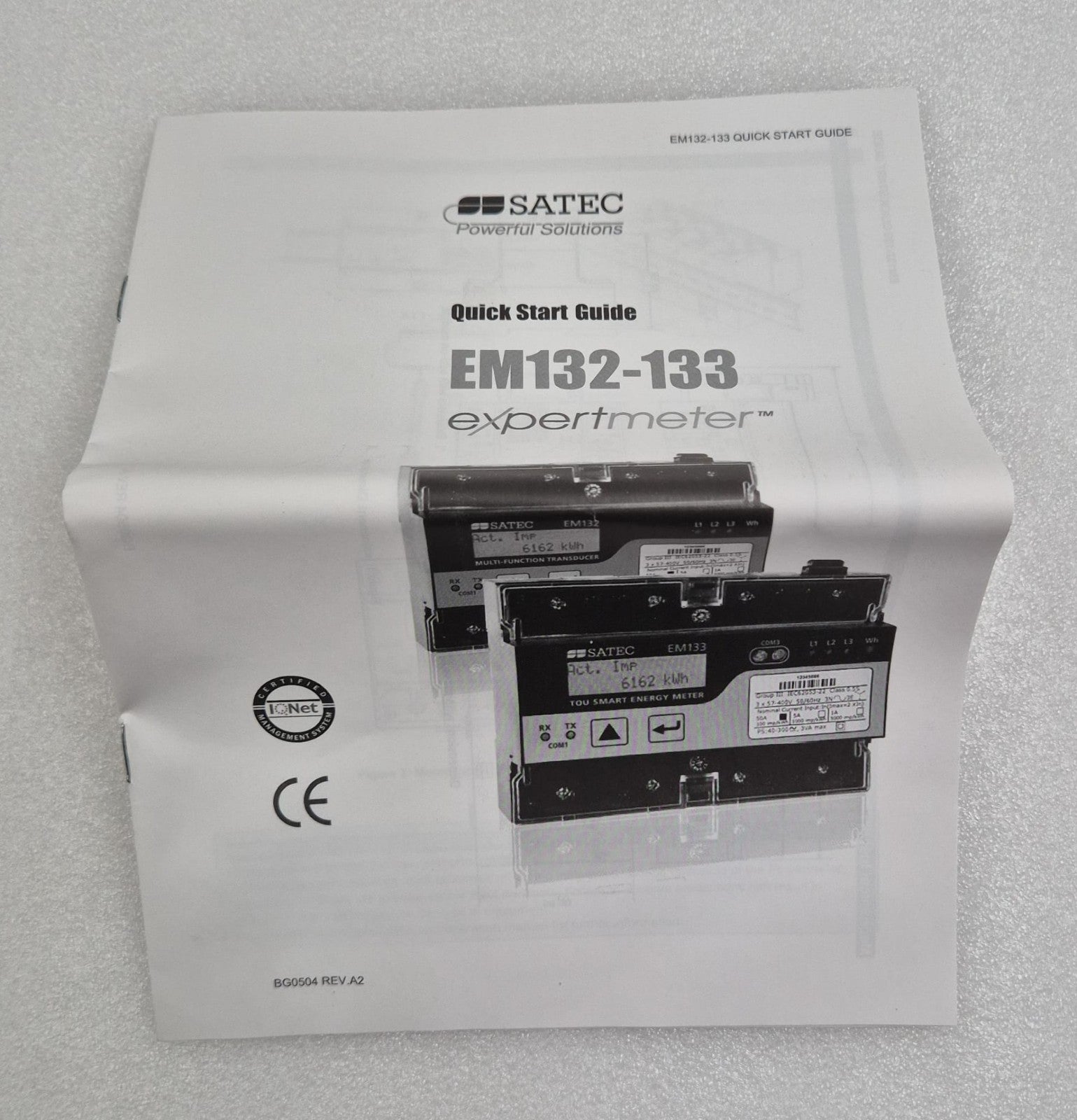 SATEC EM133 product manual cover