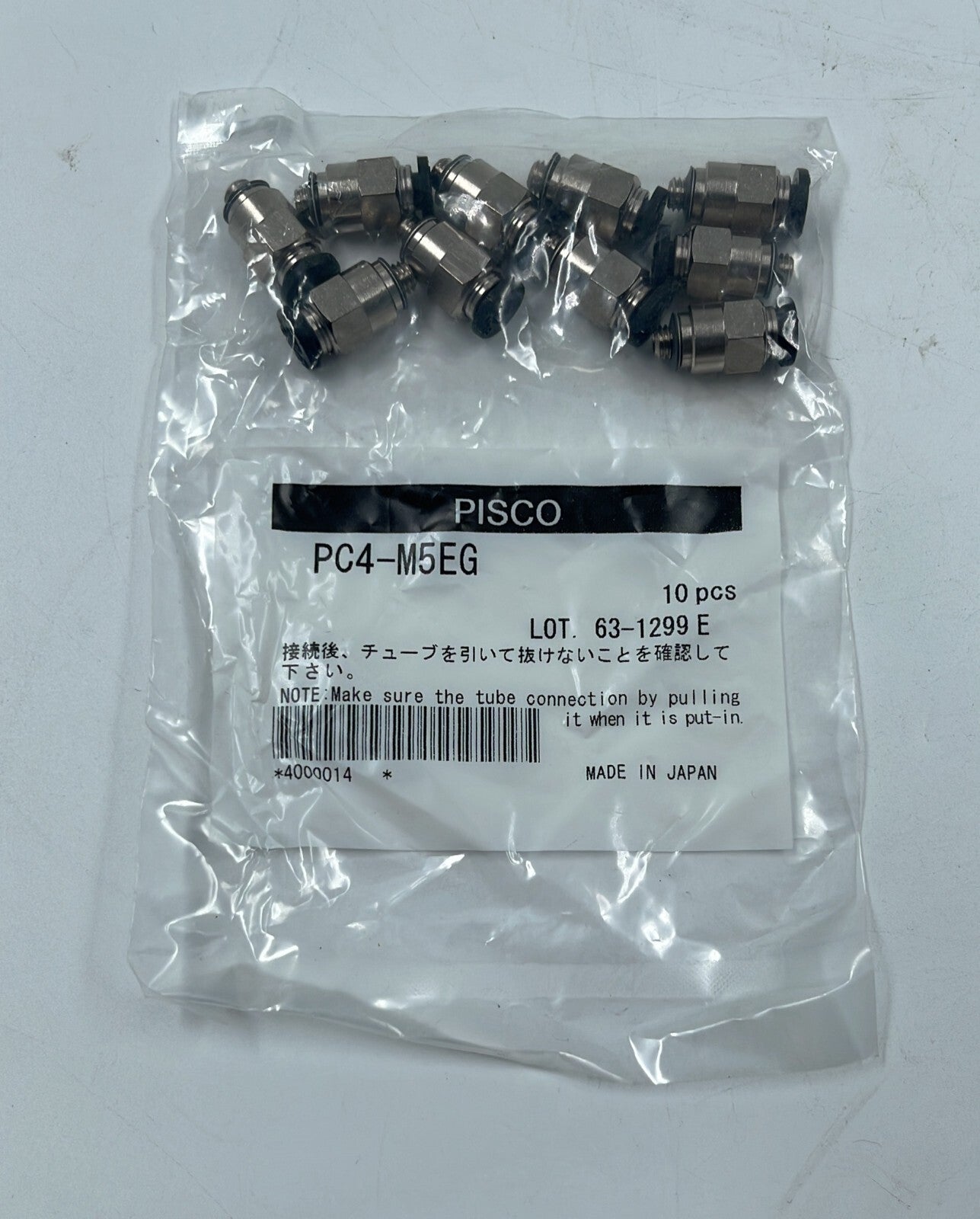 [LOT OF 5 ] PISCO PC4-M5EG Straight Push Connect