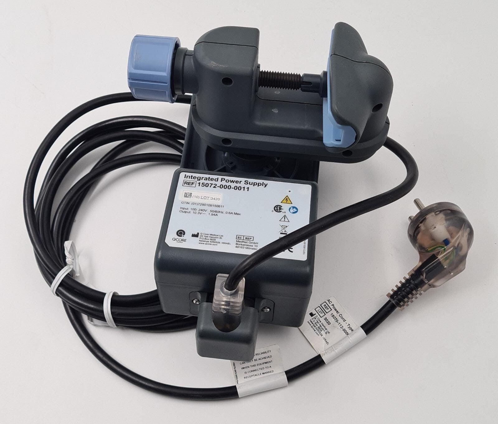 MedNet Integrated Power Supply 15072-000-0011 Cradle Charger for Qcore Sapphire