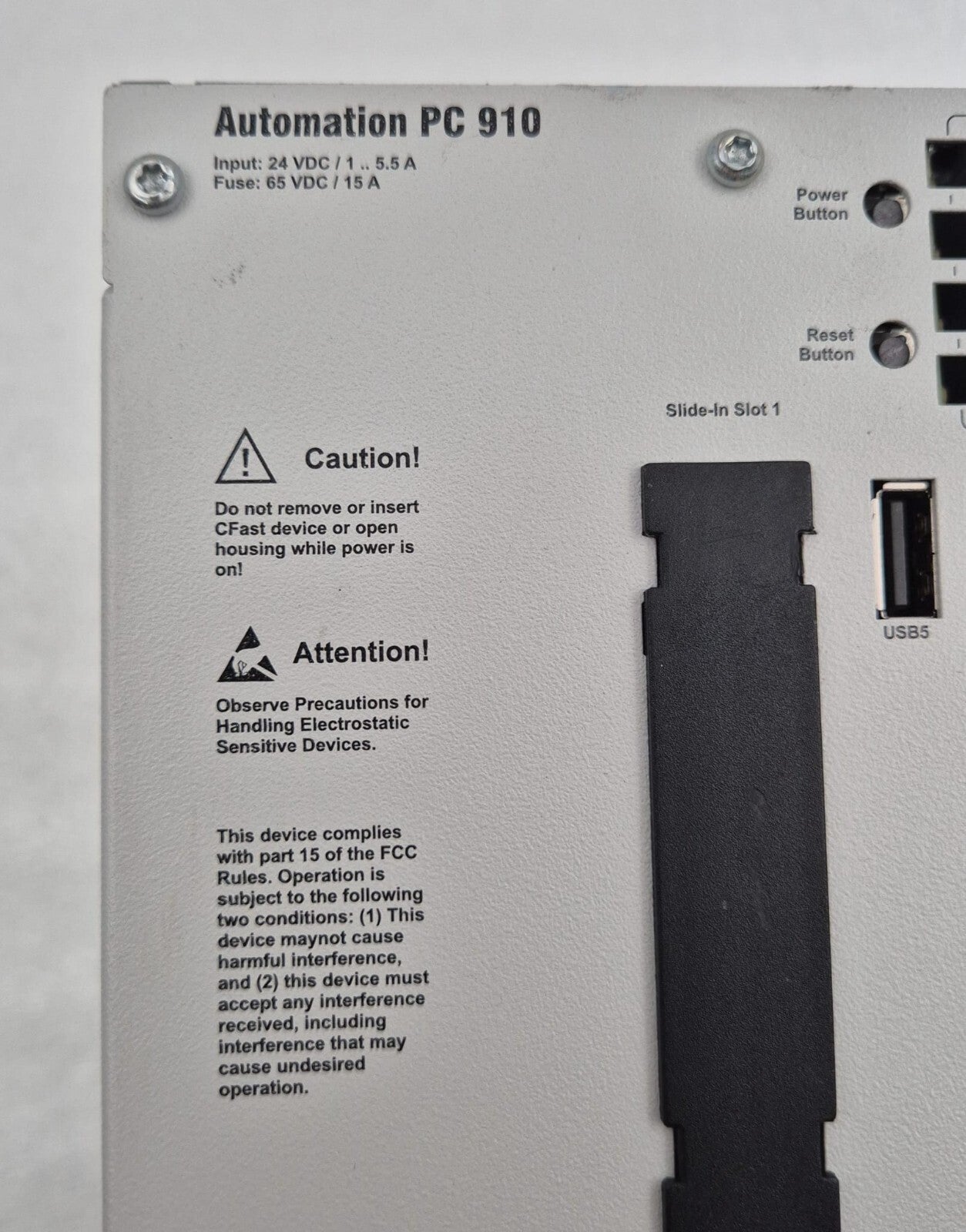 B&R Automation PC 910 5PC910.SX02-00 G5 5P91 494367 Industrial Computer *AS-IS*