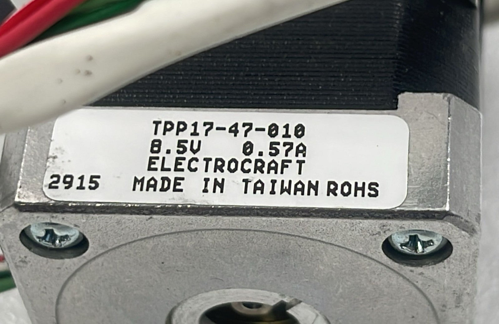 Sapphire VFP17 motor specification label close-up