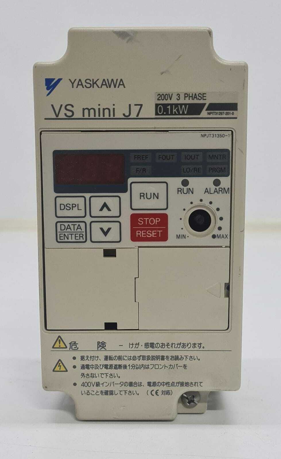 YASKAWA VS mini J7 CIMR-J7AA20P1 Inverter Drive 200V 3 Phase 0.1kW