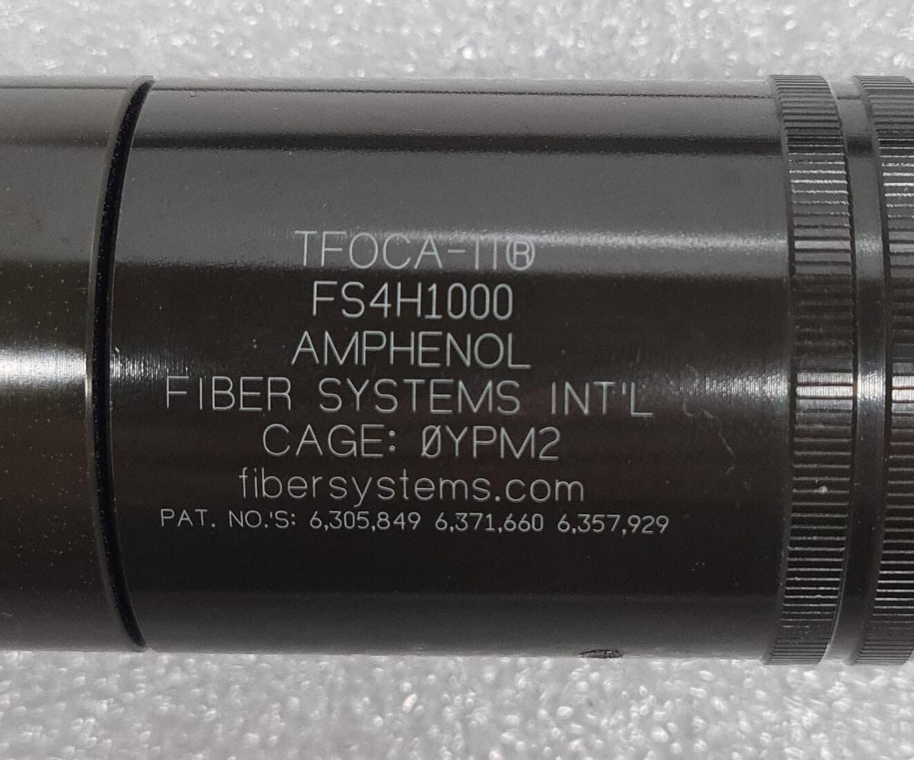 AMPHENOL Fiber Systems TFOCA-II FS4H1000 0YPM2 Optic Deployable Connector Plug