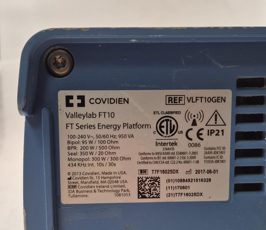 COVIDIEN Valleylab FT10 FT Series Energy Platform VLFT10GEN **AS-IS**