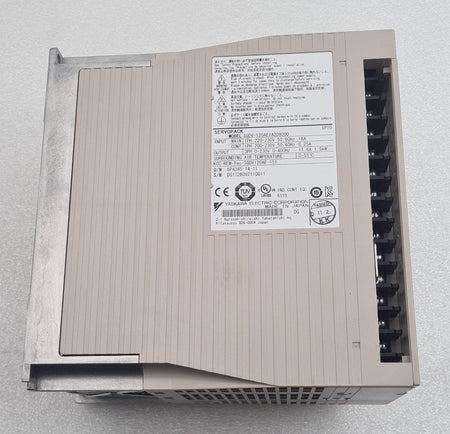 Yaskawa Servopack SGDV-120AE1A008000 200V AC servo drive with front control panel and industrial connectors