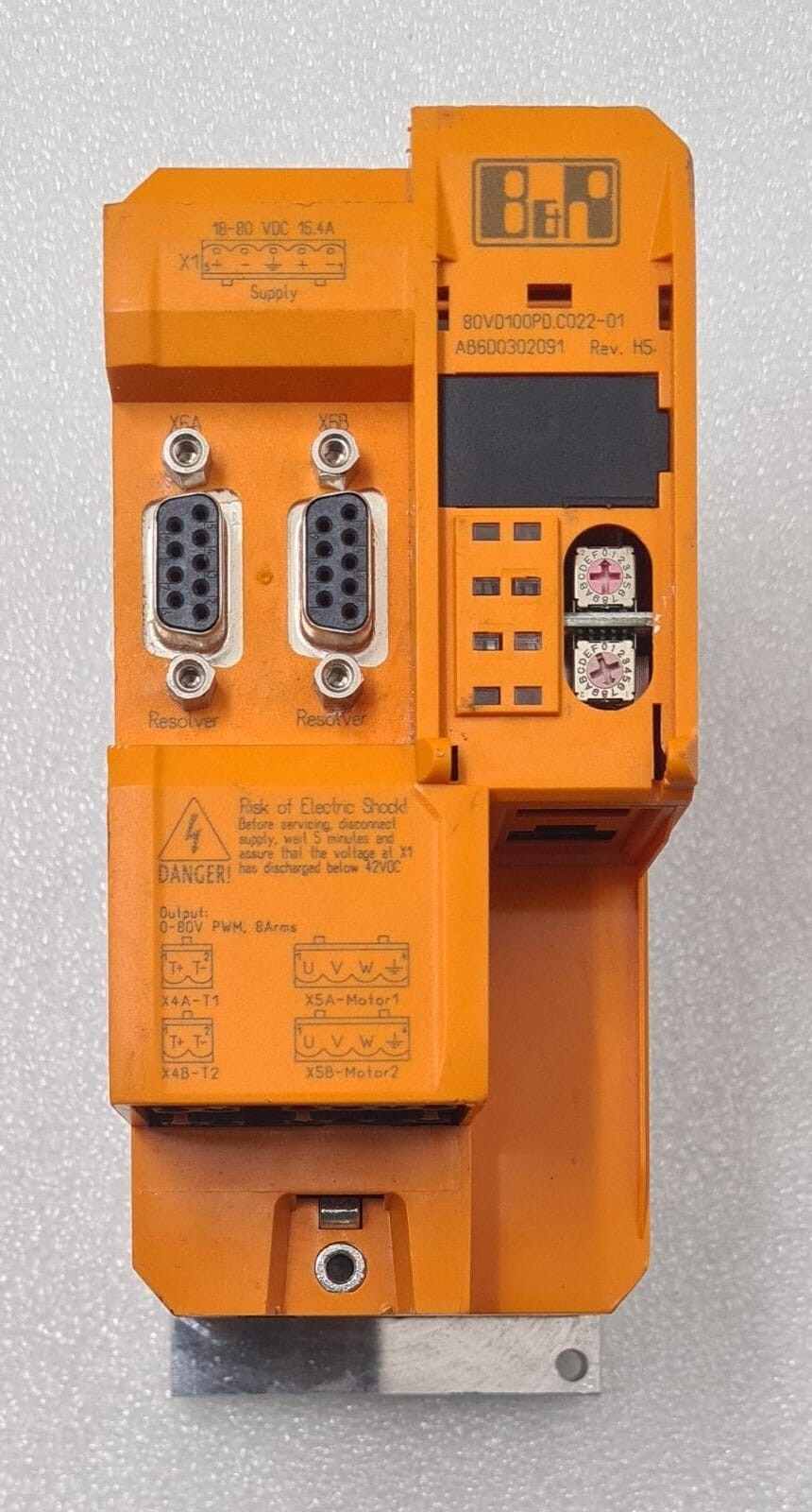 B&R Automation ACOPOS Micro 100D Servo Drive 80VD100PD.C022-01 Rev. H5  **AS-IS