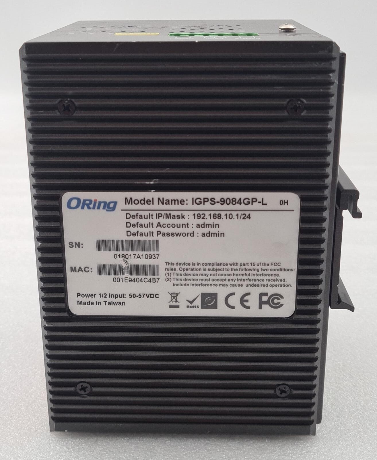 ORING IGPS-9084GP-L PoE Ethernet Switch Rugged 8* 10/100/1000T 4* LAN Capable