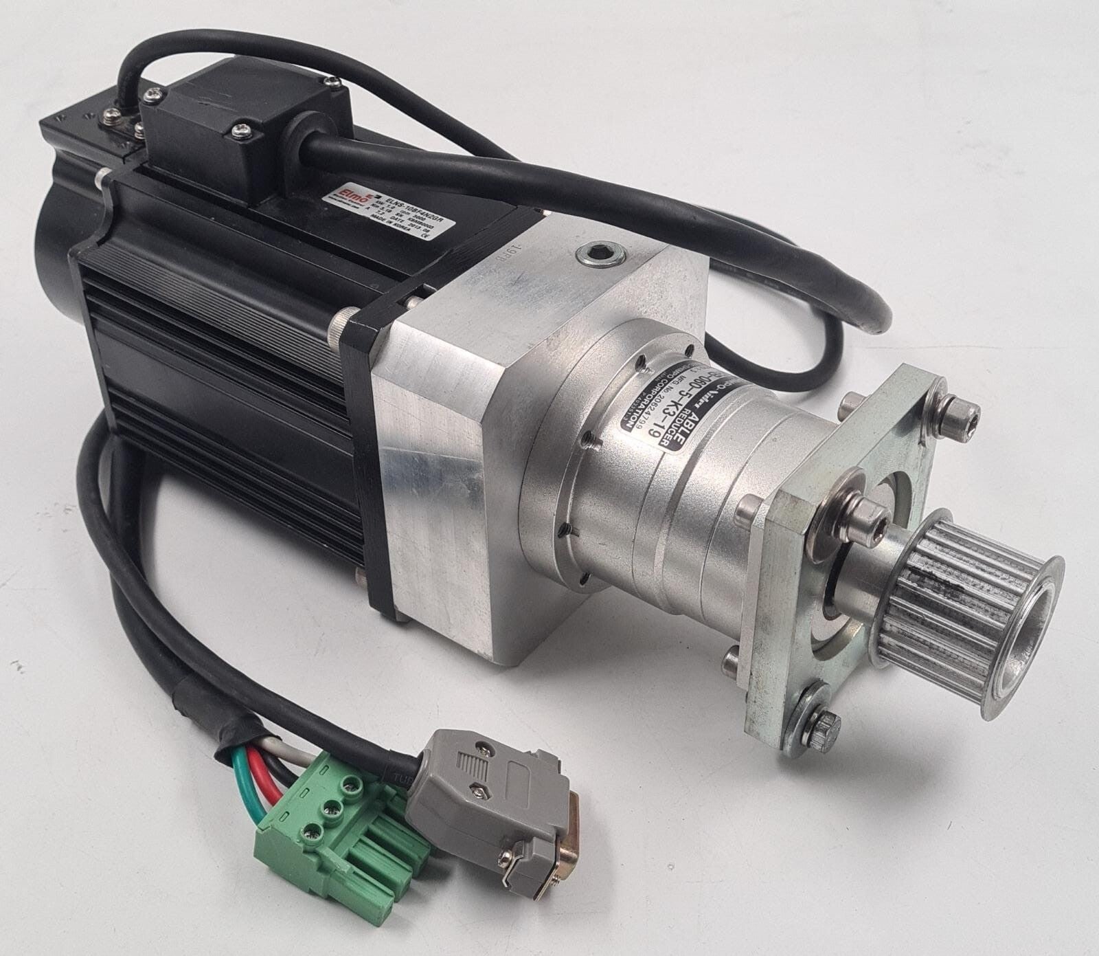 ELMO SERVO MOTOR ELNS-10BF4N2GR & NIDEC SHIMPO Reducer VRB-060-5-K3-19 20624799