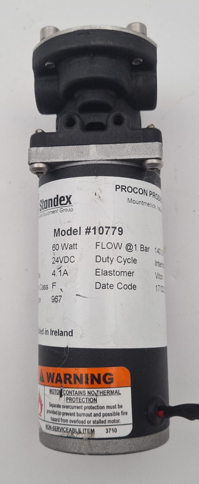 PROCON PRODUCTS Gear Pump Standex 10779 60W 24VDC 4.1A 1 Bar