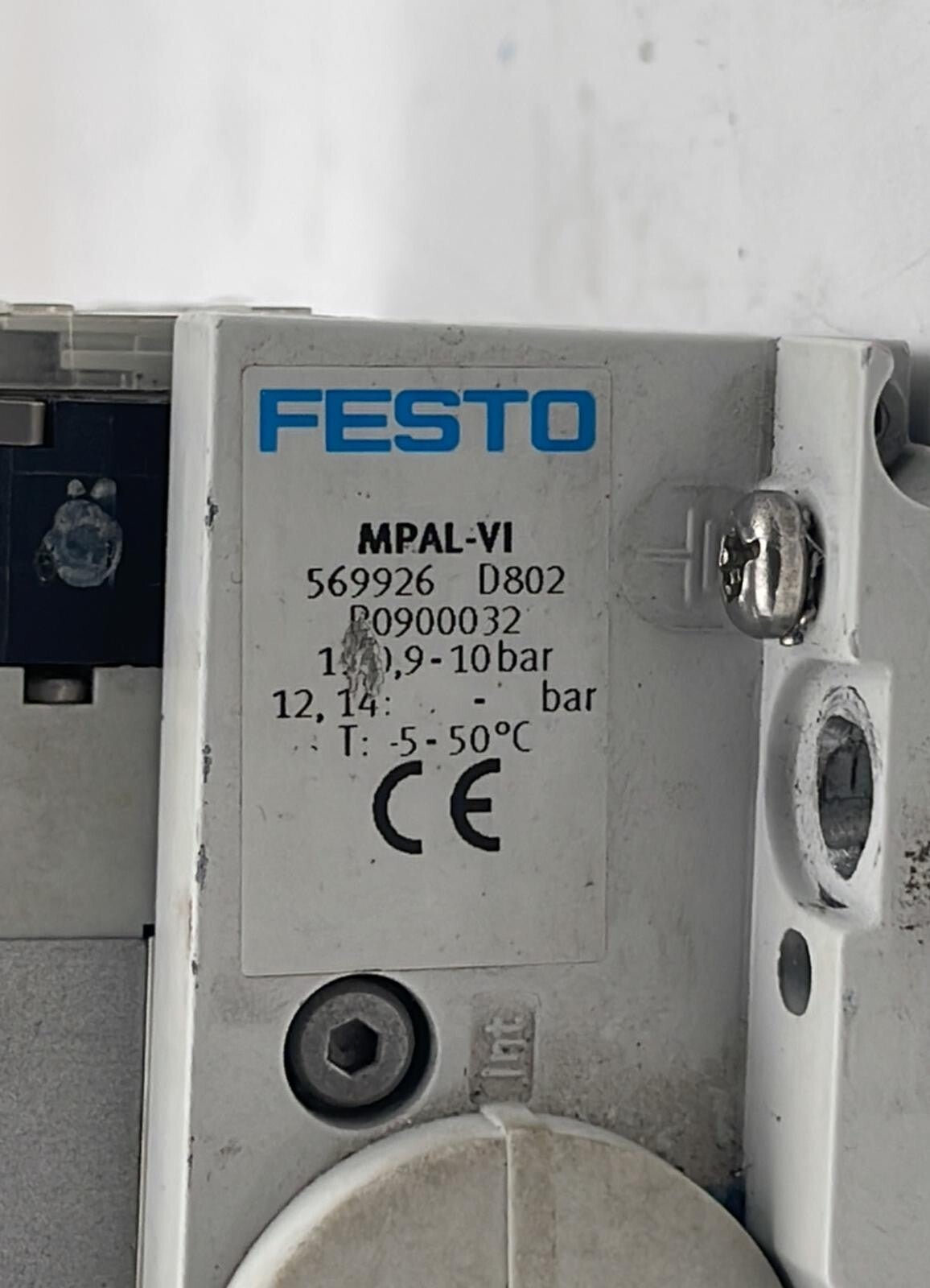 FESTO VMPAL-KM-V-SD25-IP67-2,5 Solenoid Valva W/ 8022035 / 8022034 / MPAL-VI