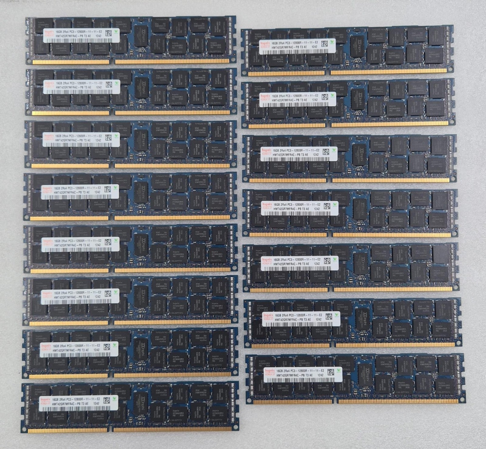 Lot of 15 SK Hynix 16GB PC3-12800R ECC Registered RDIMM modules