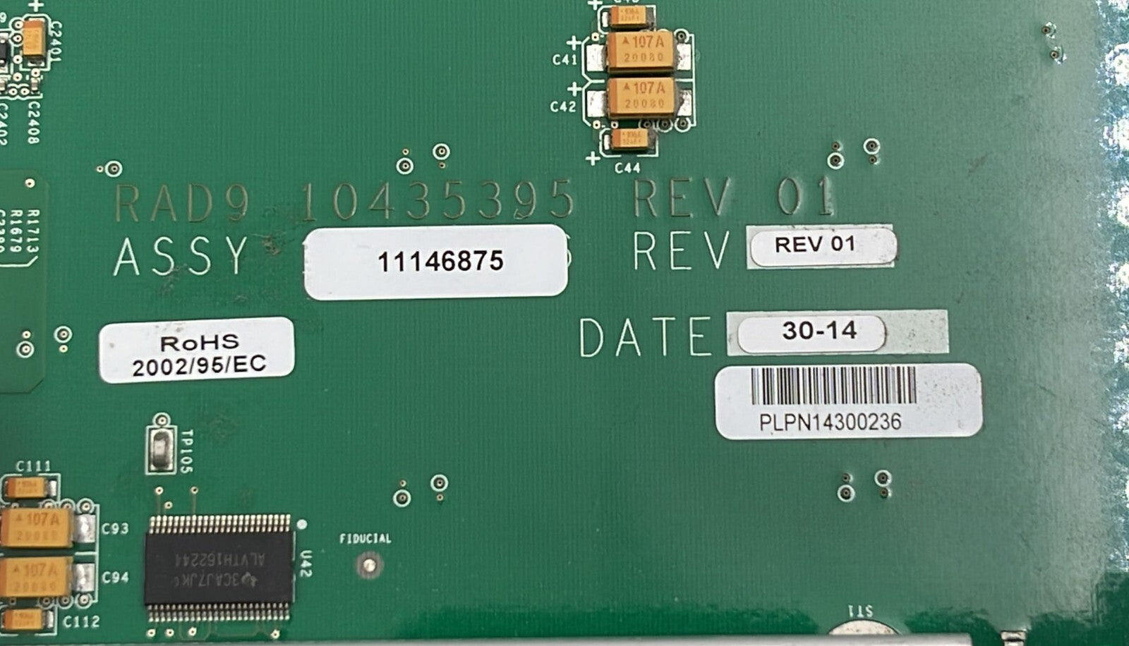 Siemens 11146875 ACUSON SC2000 Ultrasound Board RAD9 10435395