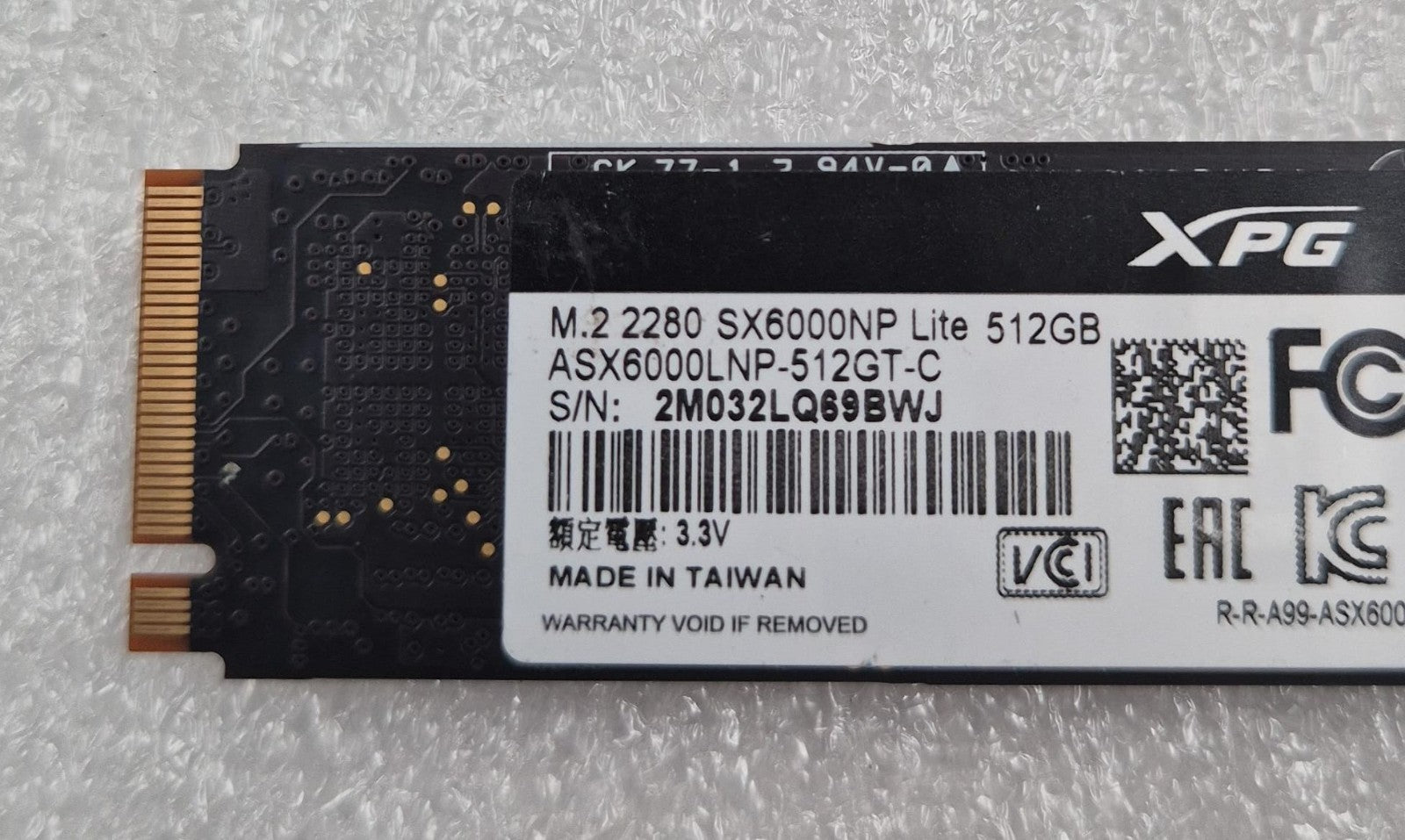 [LOT 4 PCS] ADATA XPG M.2 2280 SX6000NP Lite 512GB Solid State Drive