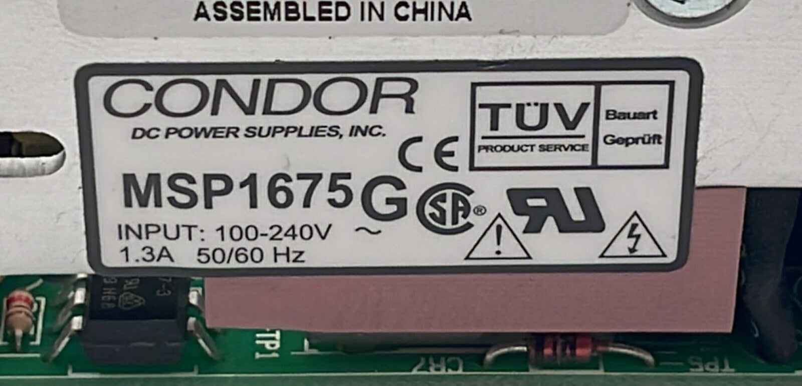 Condor MSP1675 DC Power Supply 100-240V 1.3A 50/60Hz