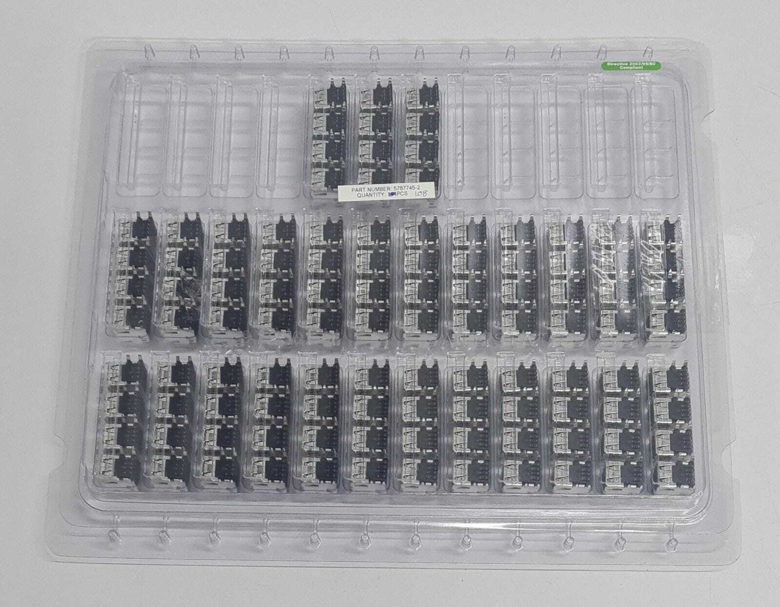 [LOT OF 108] NEW - AMP 5787745-2 8-Pin Dual USB 2.0 Port Receptacle Assembly