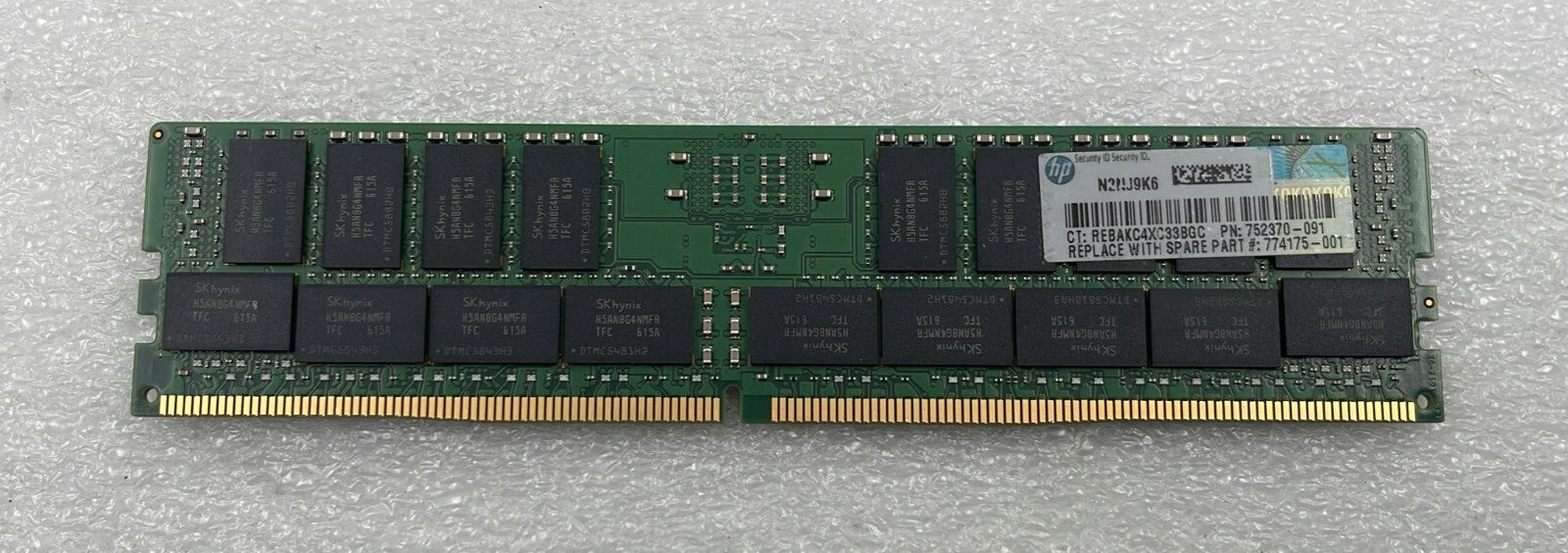 SK Hynix server memory RAM rear contact edge view
