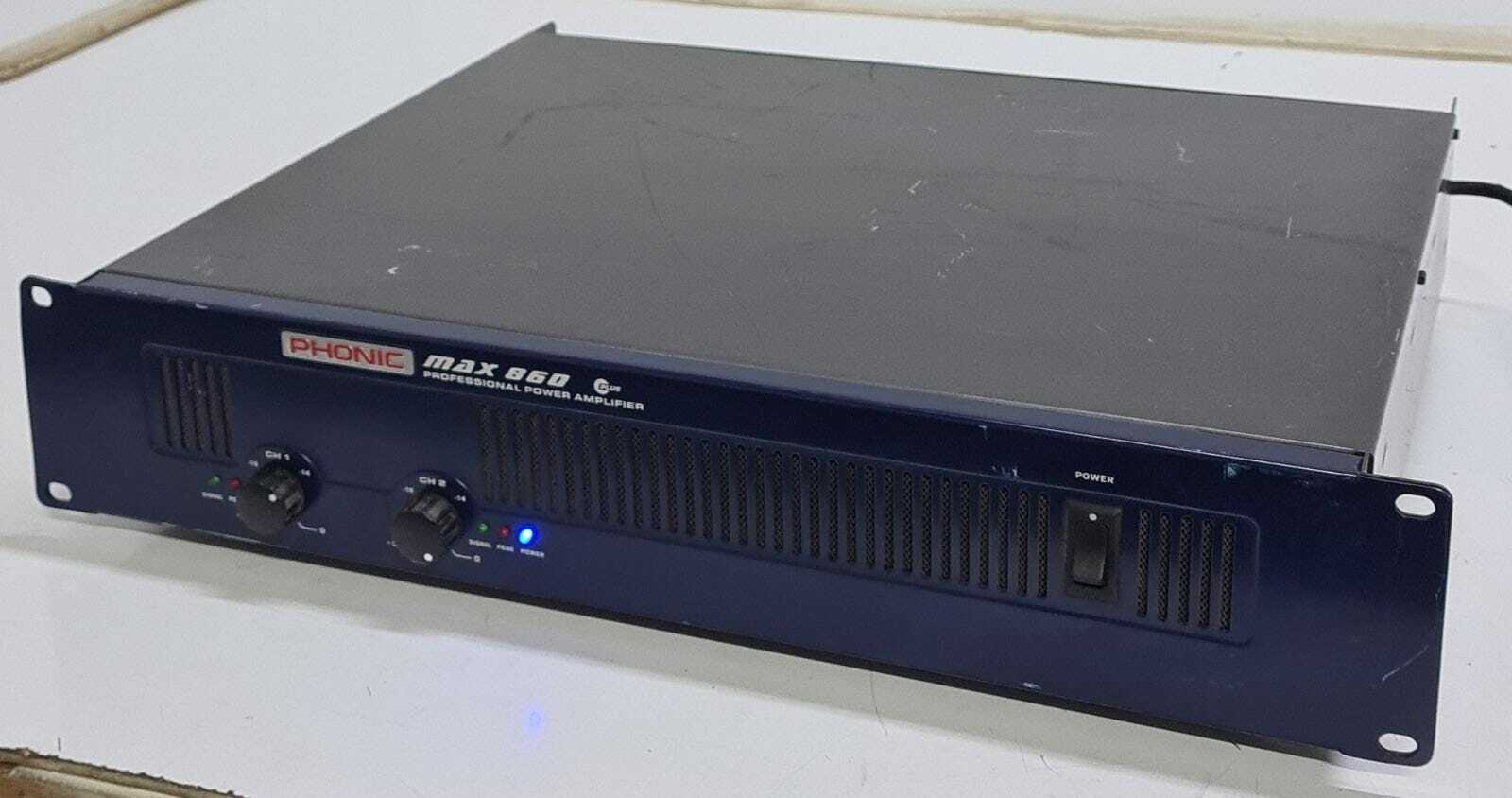 PHONIC MAX 860 Plus Professional Power Amplifier 2 Channel