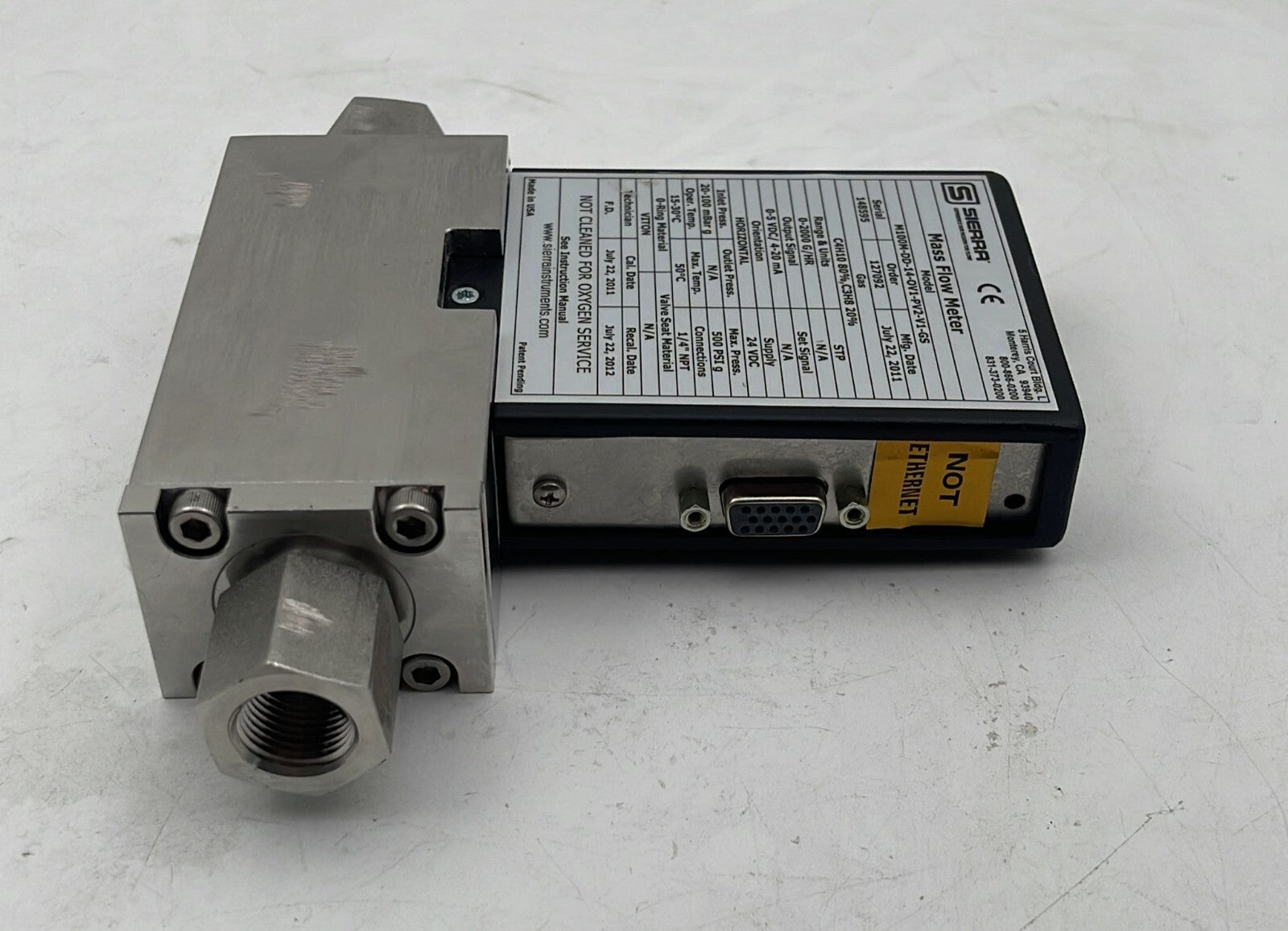 SIERRA M100M-DD-14-OV1-PV2-V1-GS MASS FLOW METER **AS IS