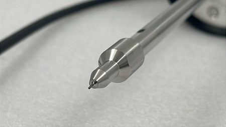 Waters ESI probe stainless steel ionization tip close-up