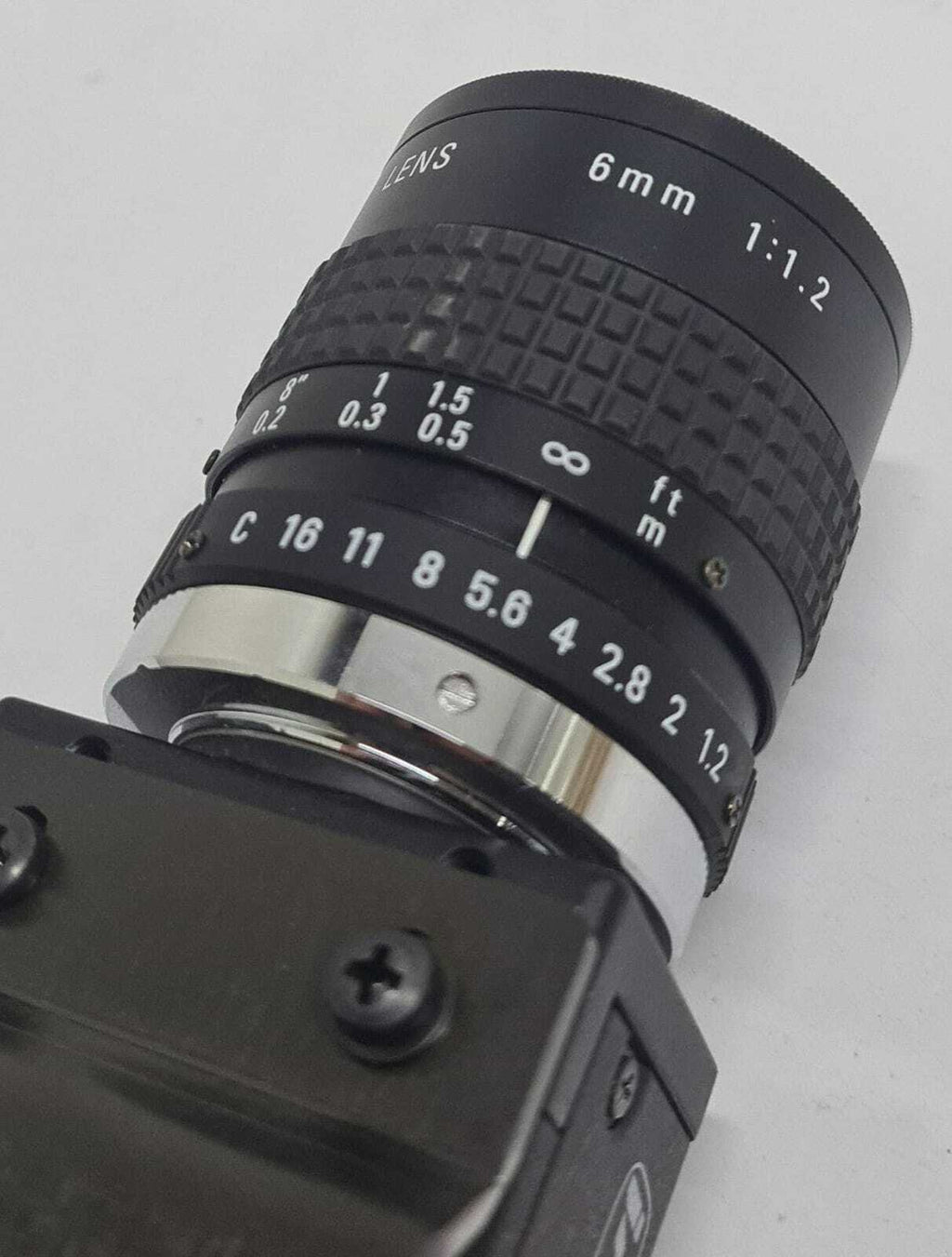 JAI CV-A50 CCD Monochrome Camera 12V W/ RICOH TV Lens 6mm 1:1.2 & 15 pin Adapter