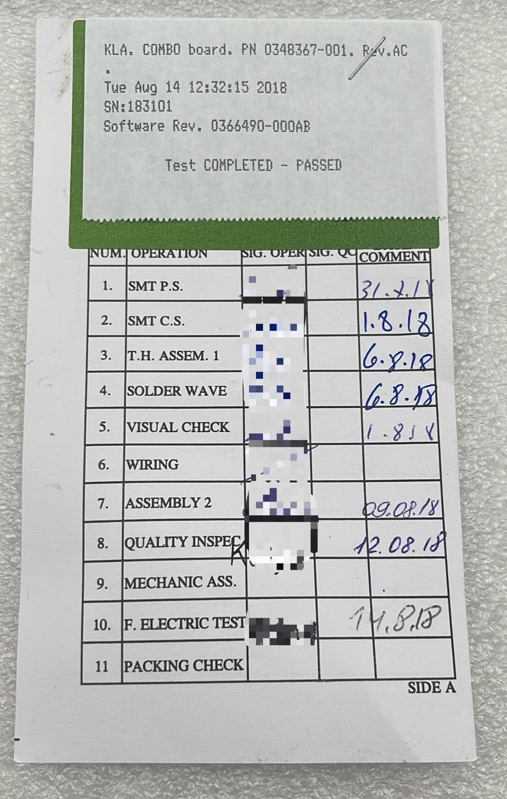 KLA-TENCOR 0348367-003 Combo interface Board PCB 0348368-002 Assy 0348367-001