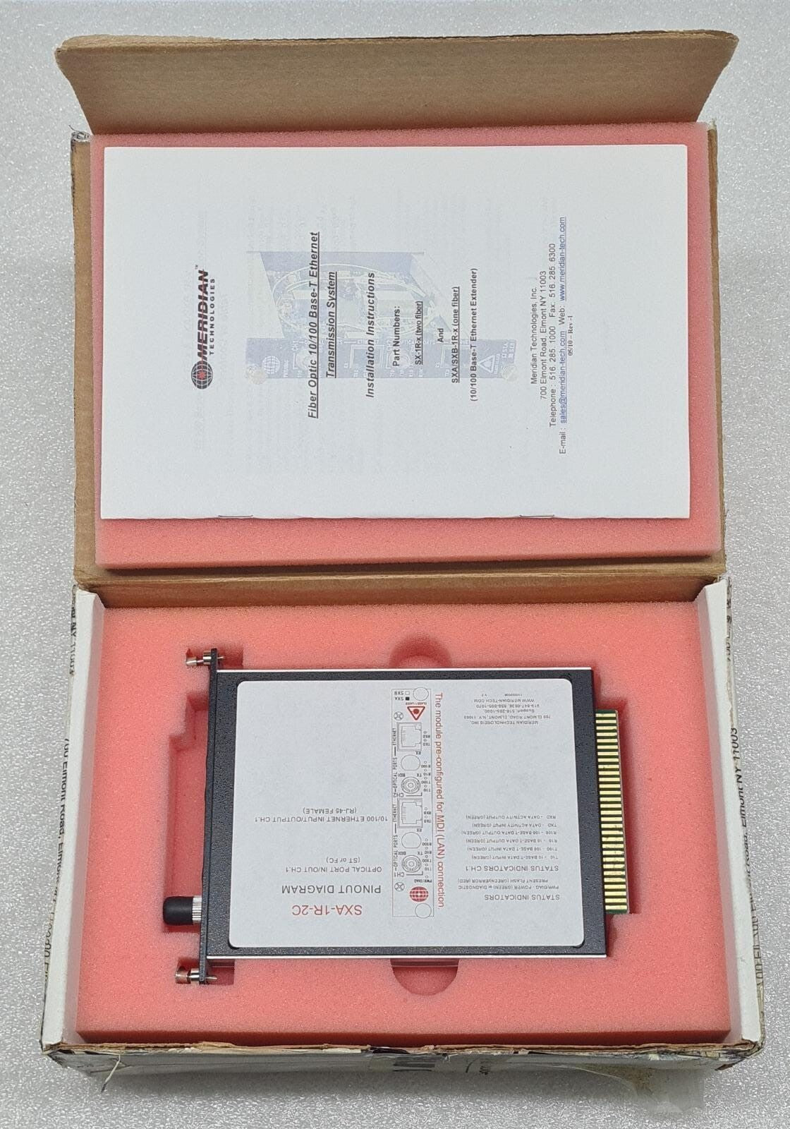 Meridian Technologies SXA-1R-2C/ST Fiber-Optic Transmission