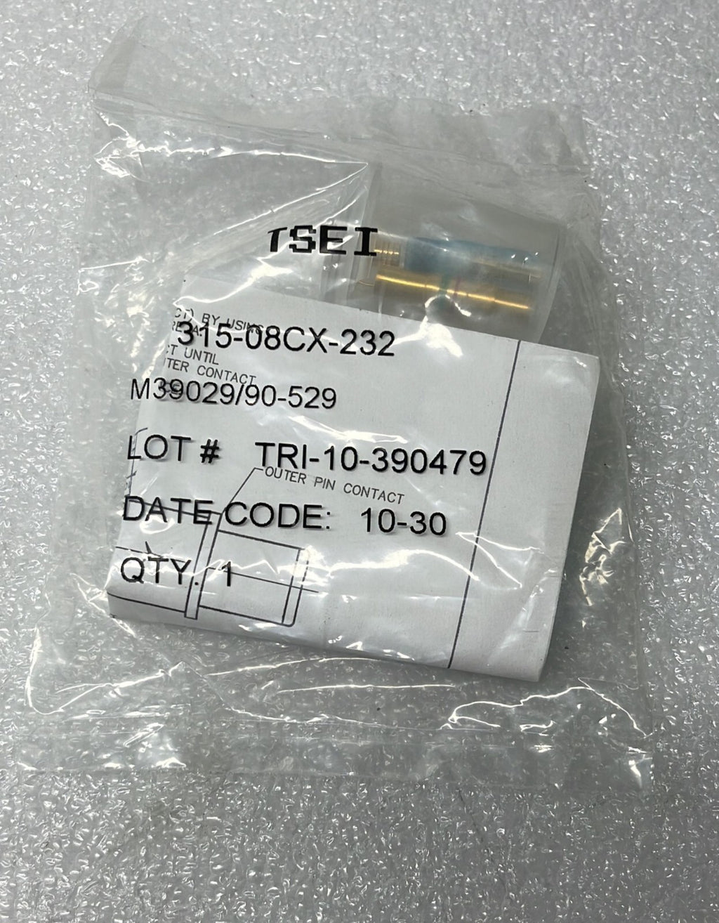 [LOT 5] NEW Sealed - TSEI Pin Socket 315-08CX-232  M39029/90-529