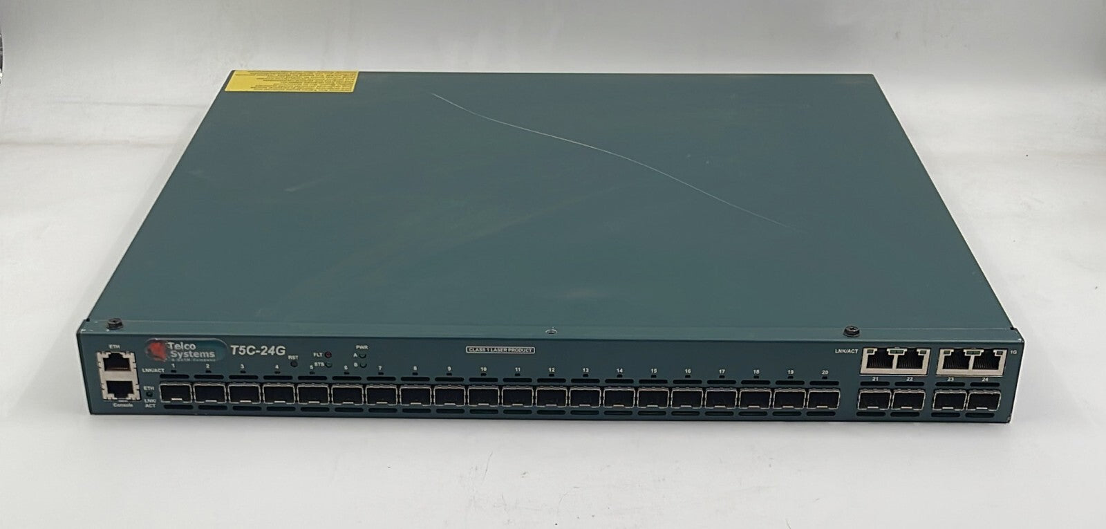 Telco Systems T5C-24G BTI-0524G-2A 24p.xGiga SFP+4x10/100/1000 & dual AC **AS IS