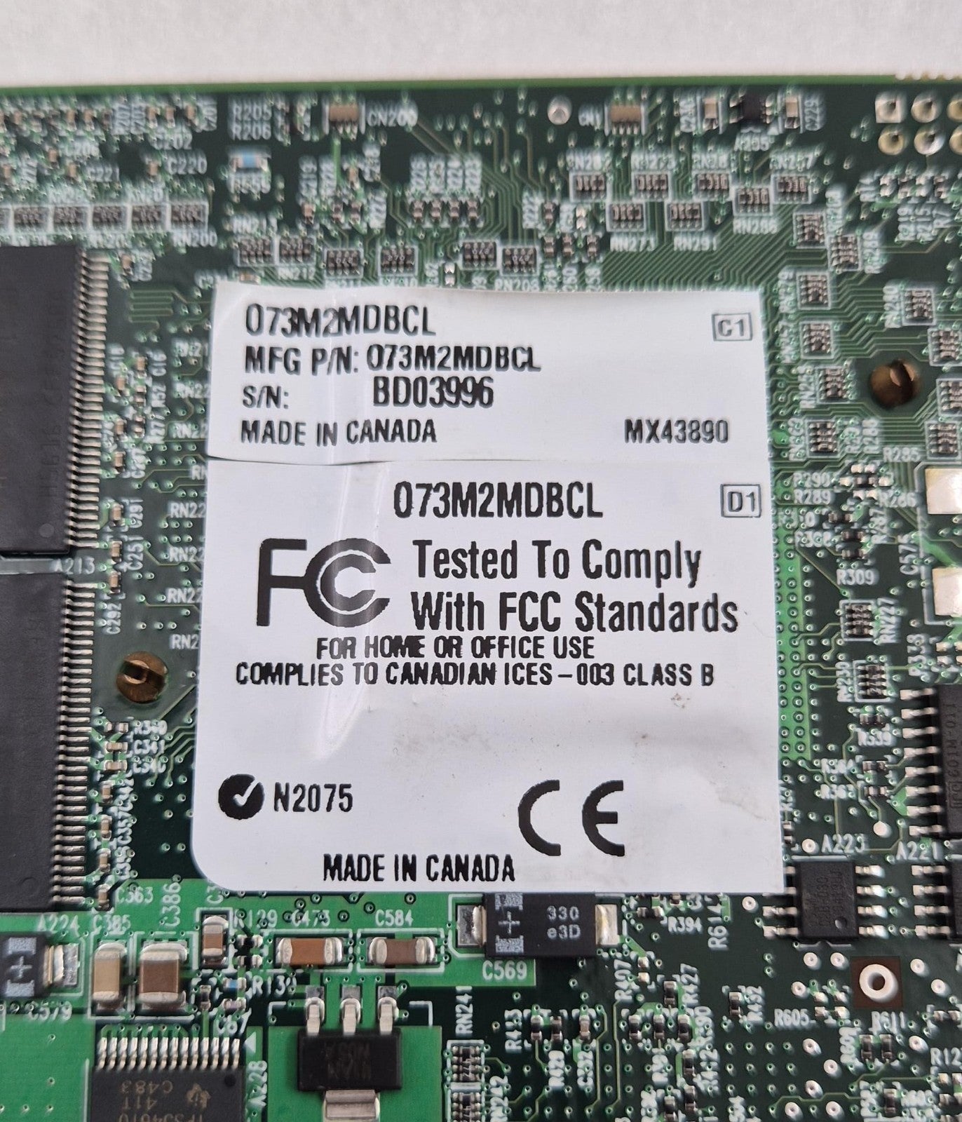 Matrox HELIOS XCL/ODYSSEY XCL 7108-01 073M2MDBCL W/ Camera Link 7120_00 Adapter