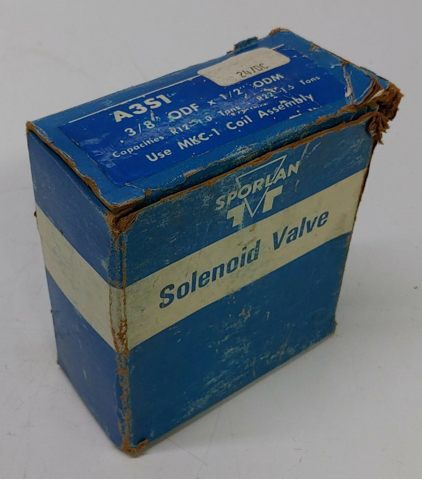 SPORLAN Solenoid Valve A3S1 / 3/8" ODF X 1/2" ODM / 24/DC