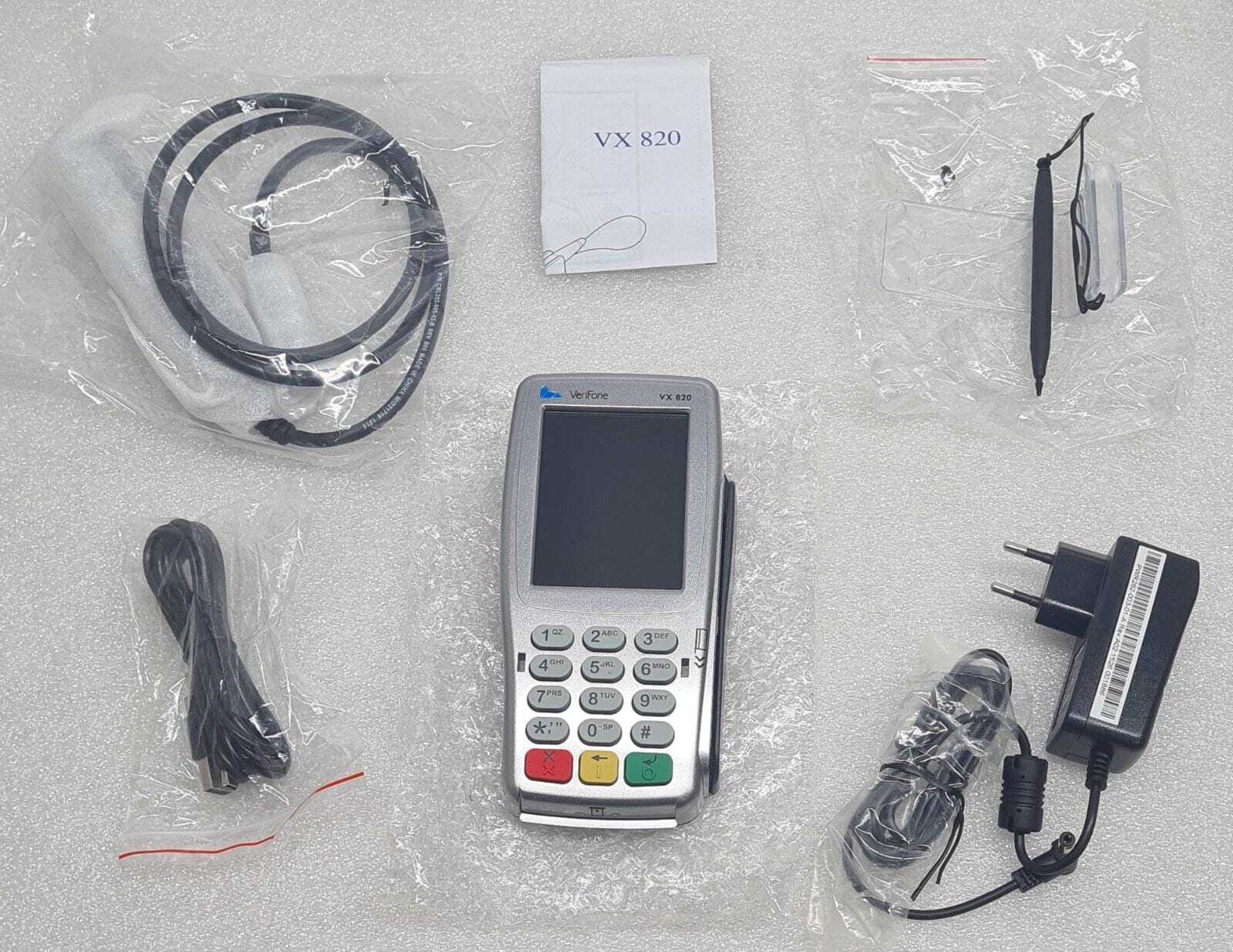 NEW FULL KIT - VeriFone VX820 160MB SC 3SAM STD KEYPD CTLS M282-703-CB-R-3
