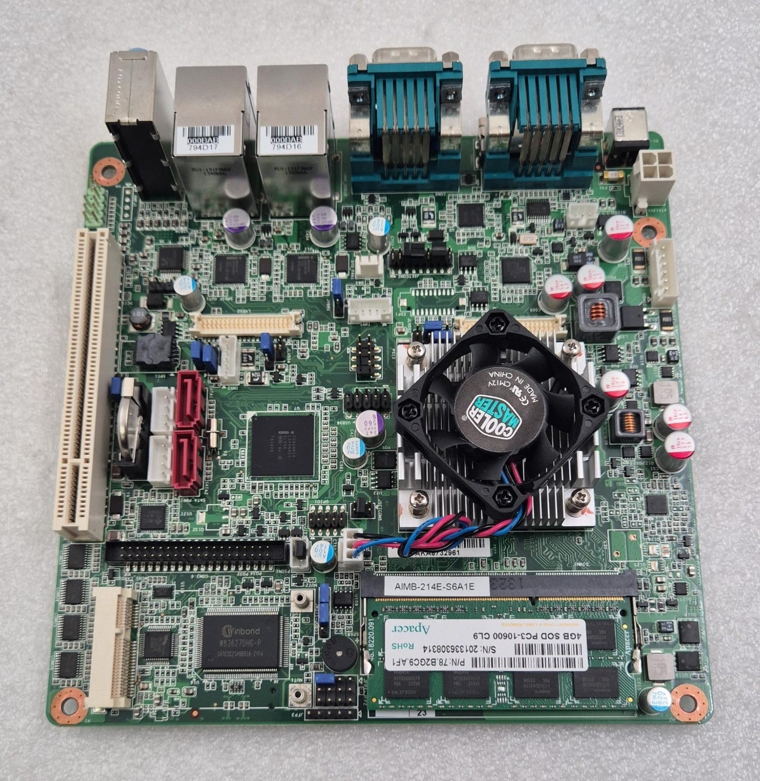 ADVANTECH AIMB-214E-S6A1E 08GSANM1002302 Mainboard W/ 4GB Memory
