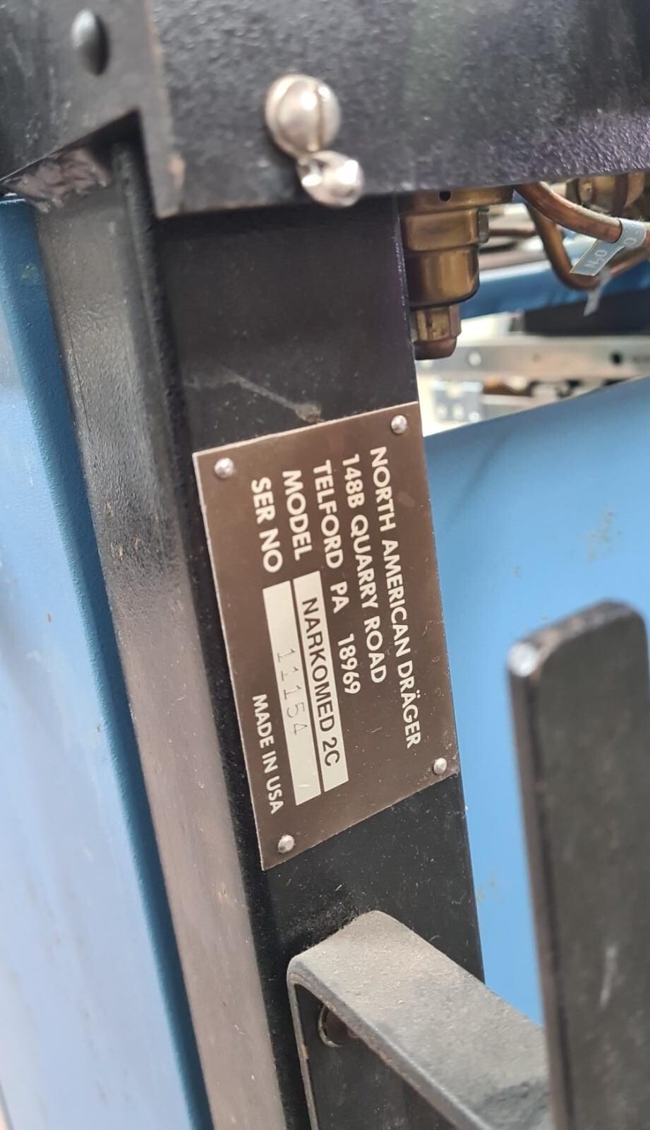 NORTH AMERICAN DRAGER NARKOMED 2C 4112314 Monitor Screen Control Panel